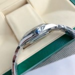 Datejust series men's watch with diamonds, black dial, silver bezel, 41mm, silver Oyster bracelet